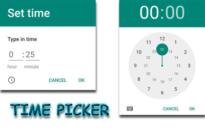 Native Time Picker for Android Platform