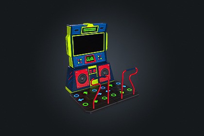 Arcade Dance V1 - Game Machine | Game Ready PBR | Built-In & URP Compatible