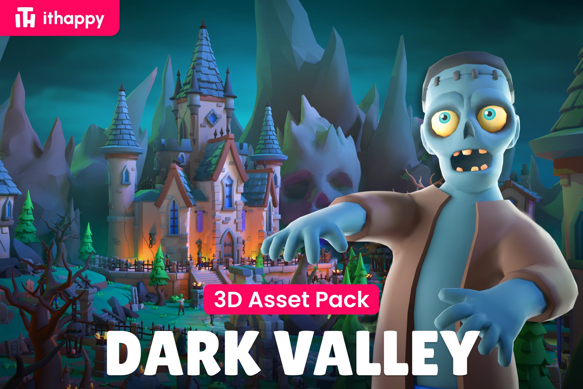 Location Dark Valley - Low Poly 3D Models Pack