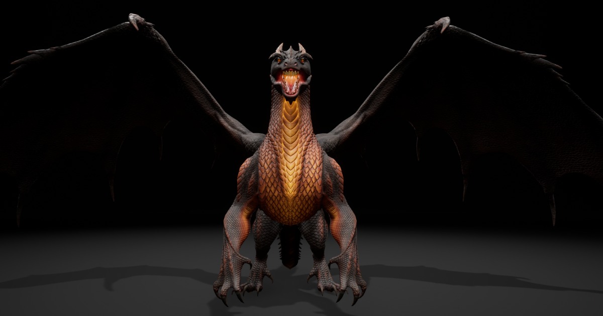 Dragon Young with skins | 3D Creatures | Unity Asset Store