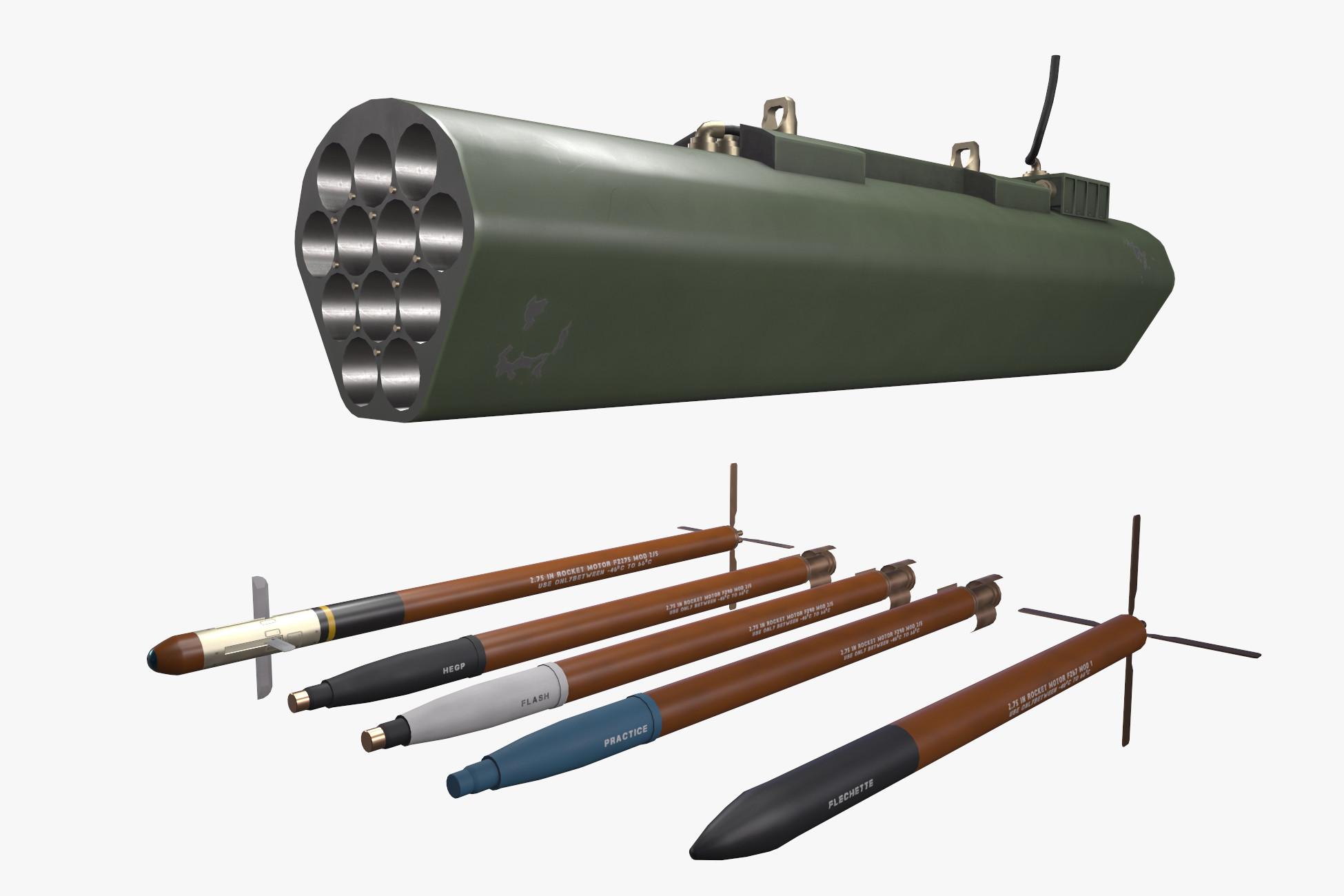 Rocket Launcher FZ231 With Missiles | 3D 武器 | Unity Asset Store