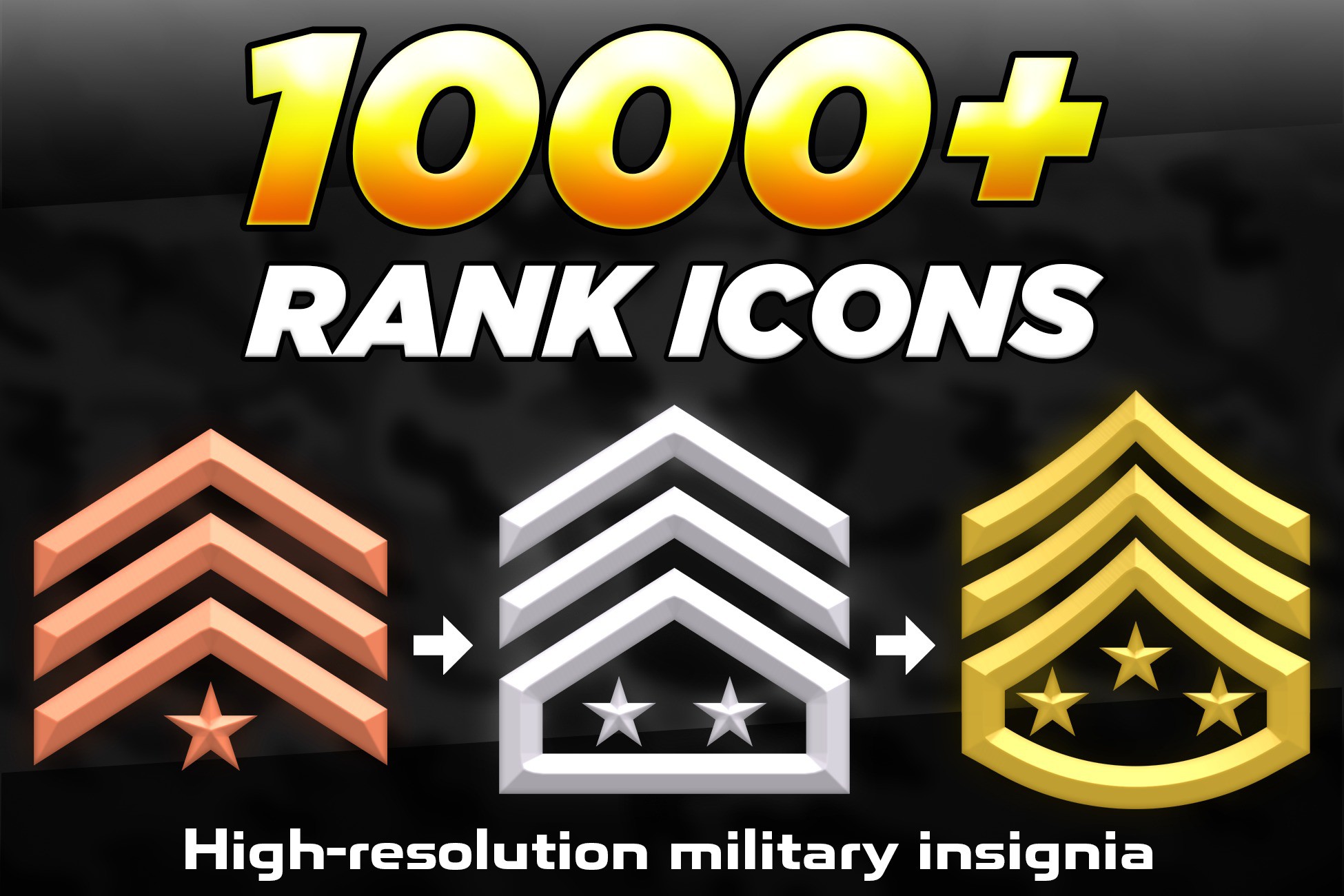 Military Rank Emblems & Insignia Icons Pack | 2D Icons | Unity Asset Store