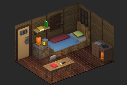 Modular Isometric Shelter Pack – Survival Interior