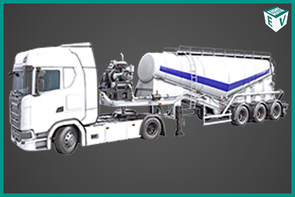 Chassis06 Cement Trailer 01 White URP HDRP Textures