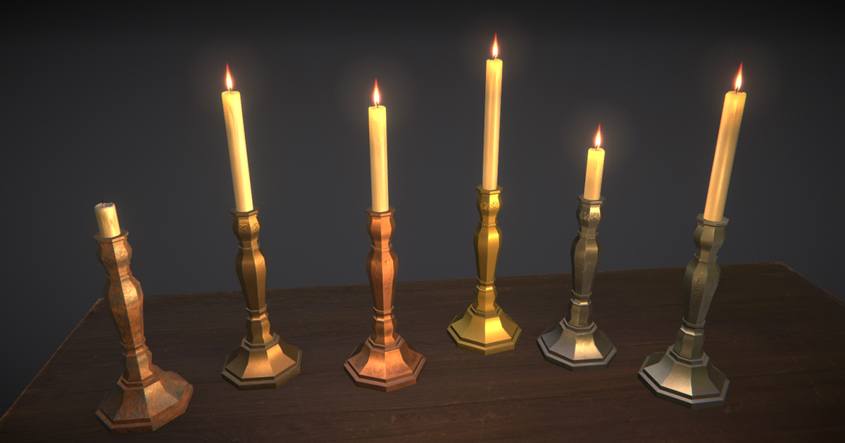 Life Candles Pack PBR | 3D 内饰 | Unity Asset Store
