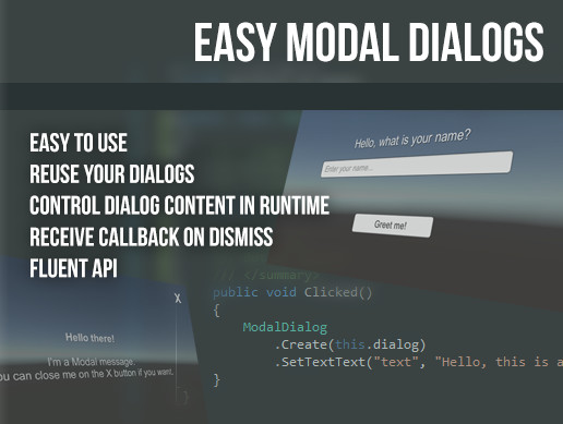 Easy Modal Dialog | GUI Tools | Unity Asset Store