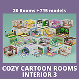 Cozy Cartoon Rooms Interior 3