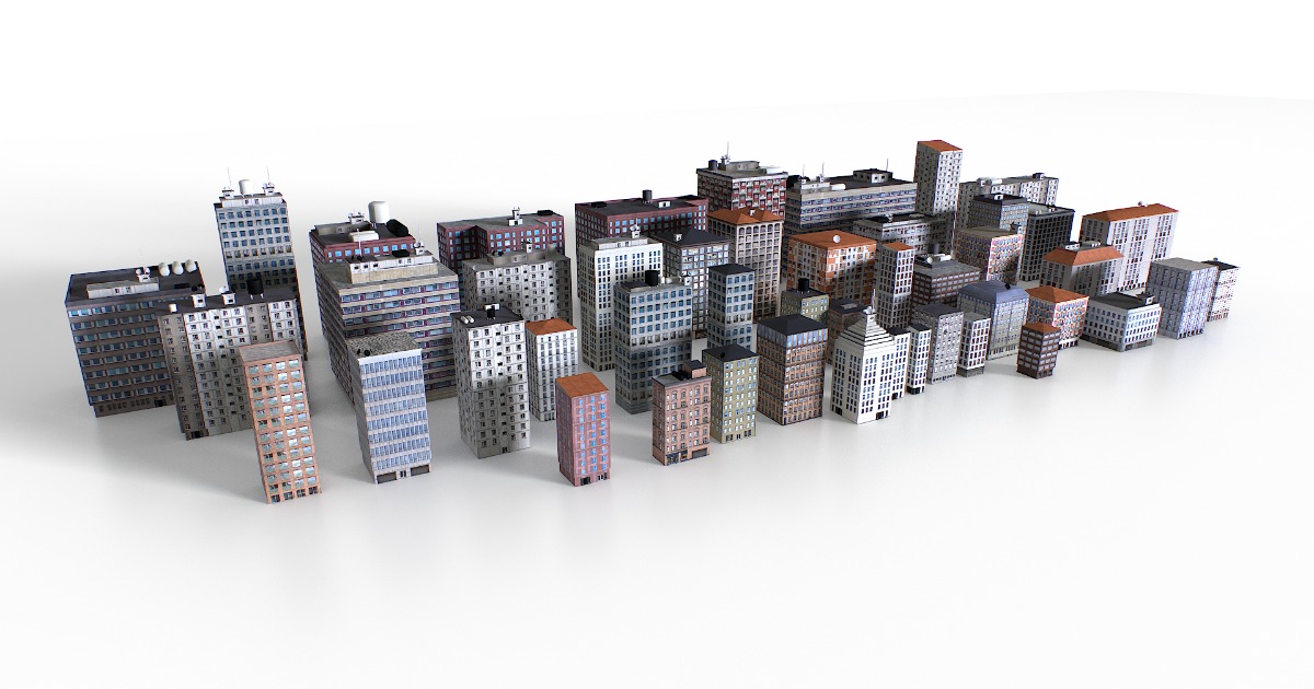 Out of bounds background buildings | 3D Props | Unity Asset Store
