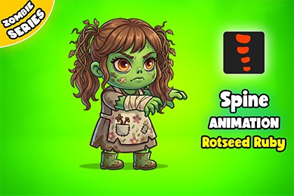 Rotseed Ruby - 2D Animated Character (Spine)