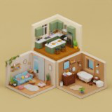 Cozy Room Props Bundle - Interior Props & Modular Parts 2