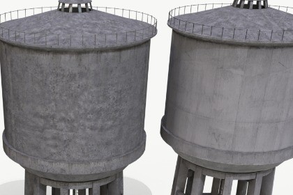 Concrete water tower