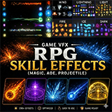 Game VFX - RPG Skill Effects (Magic, AOE, Projectile)