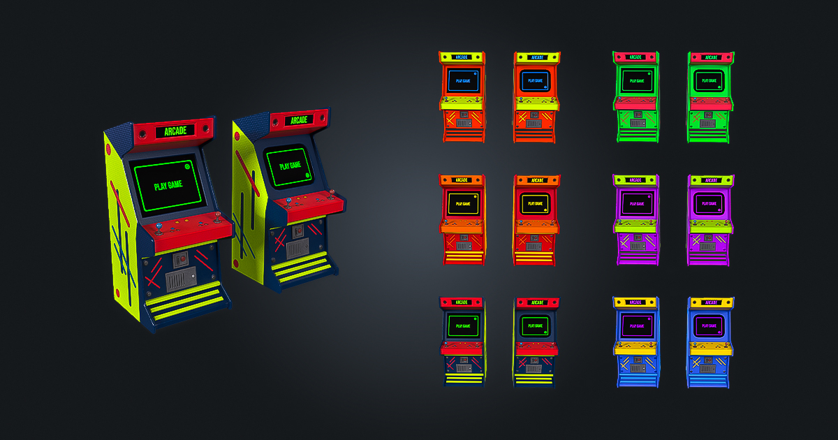 Arcade Machine V1 – Retro Game | Game Ready PBR | Built-In & URP ...