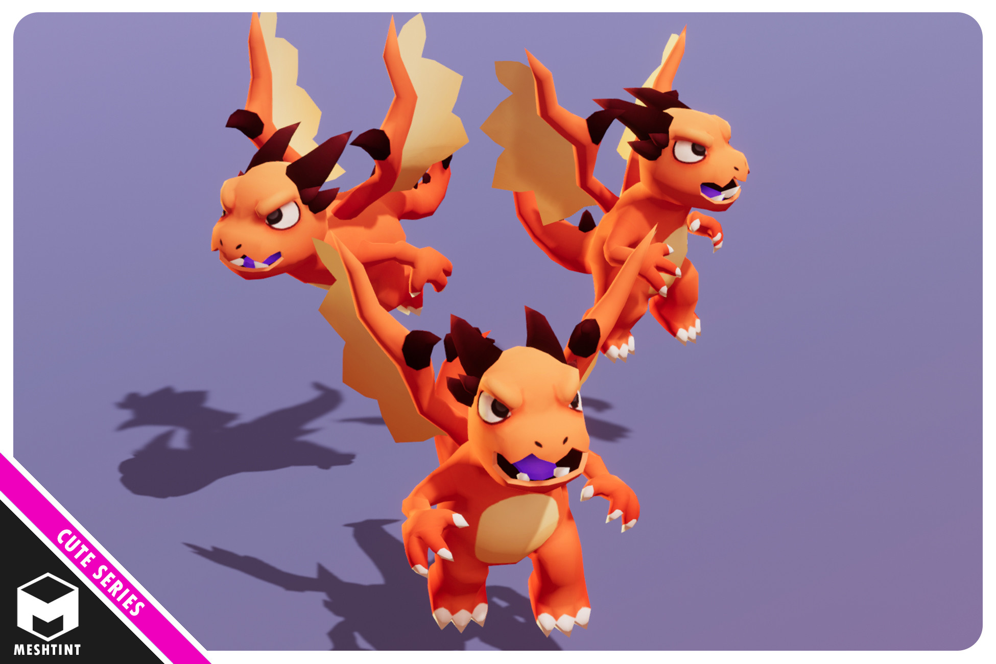 Unity Dragon Fire Dragon Fire Cute Series | 3D クリーチャー | Unity Asset Store