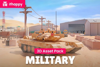 Military - Low Poly 3D Models Pack