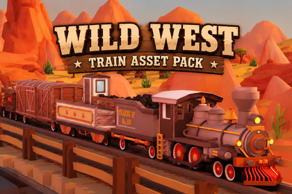 Low Poly Wild West Train Pack