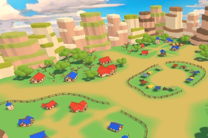 Stylized Medieval Village – Low Poly Environment