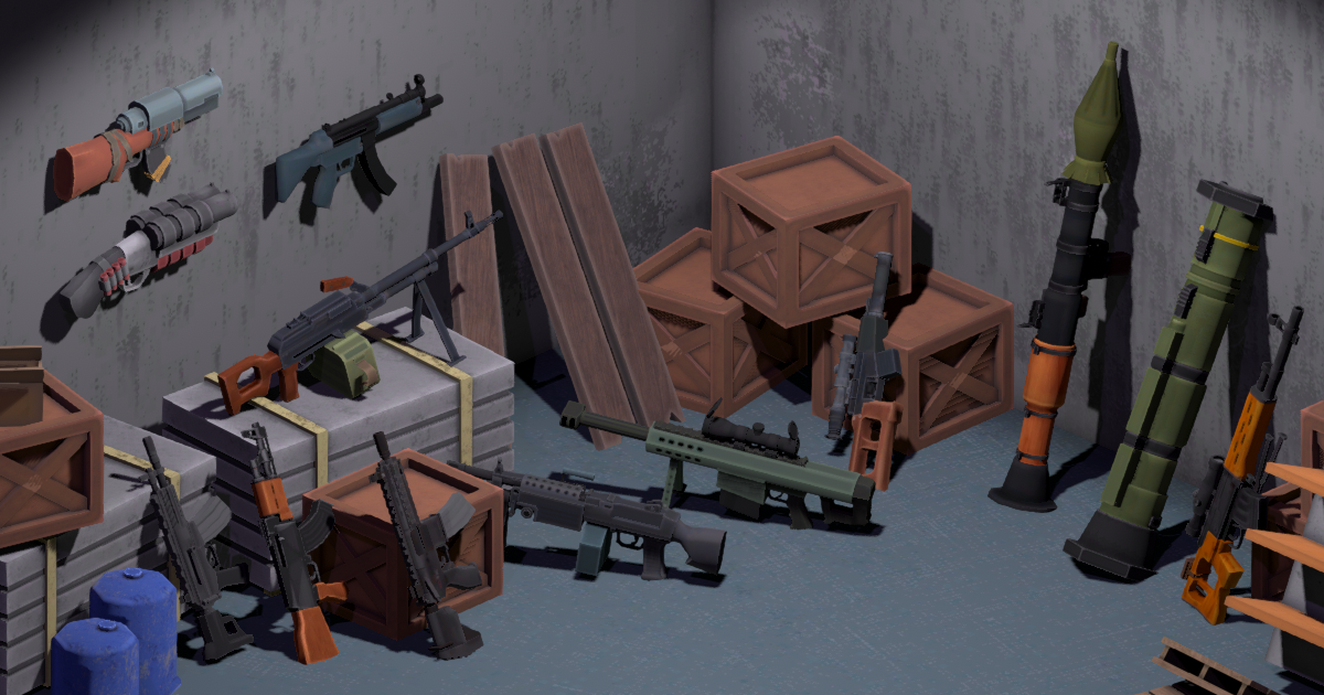 Stylized Gun Weapon Pack(Built-in/URP/Mobile) | 3D Guns | Unity Asset Store