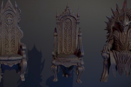 4 Dark Fantasy Chairs