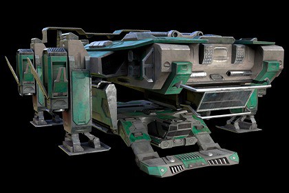 Sci-Fi Harvester and CargoShip