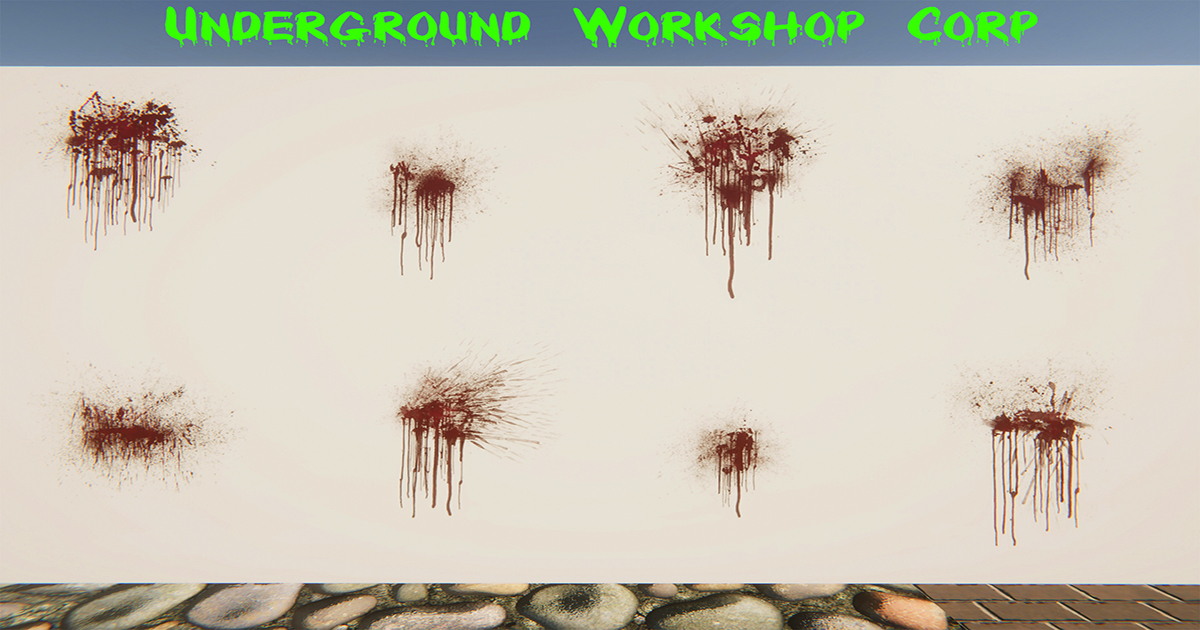 Blood Decals 4K | 2D Textures & Materials | Unity Asset Store