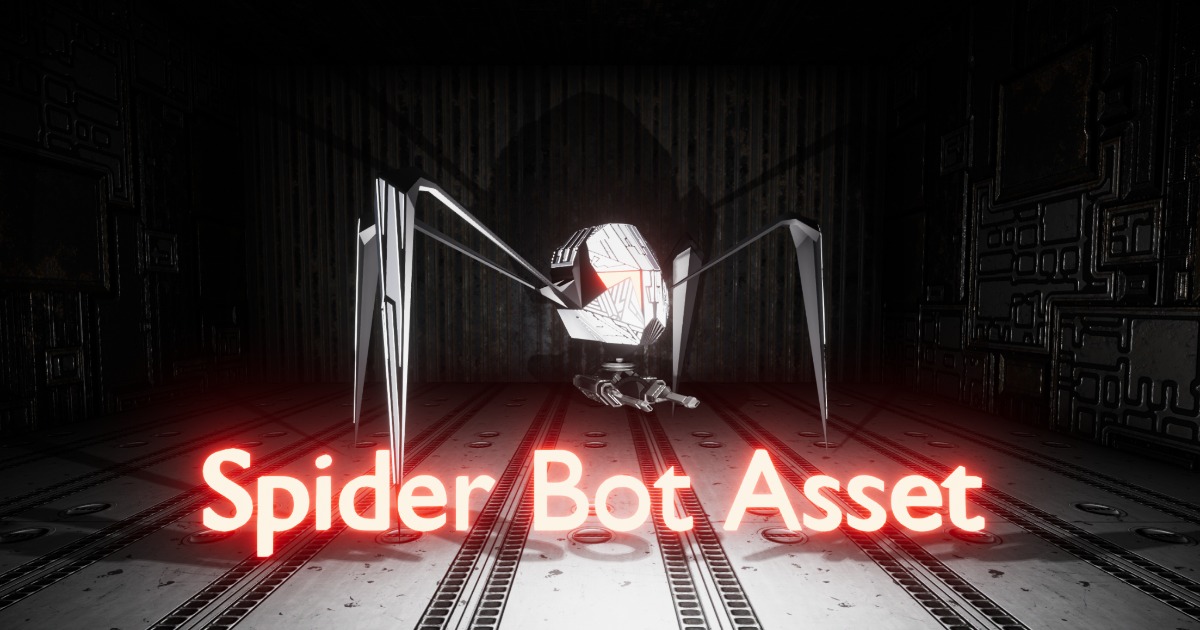 Dual Laser Spider Bot | 3D Creatures | Unity Asset Store