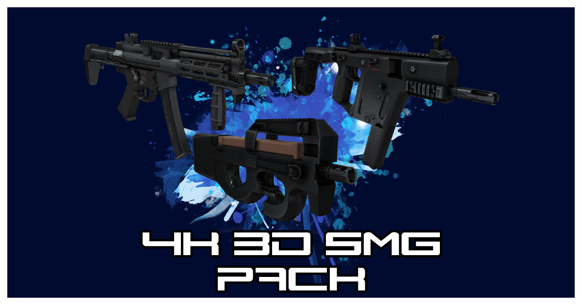 FPS Guns 4K - Smg Pack | 3D Guns | Unity Asset Store