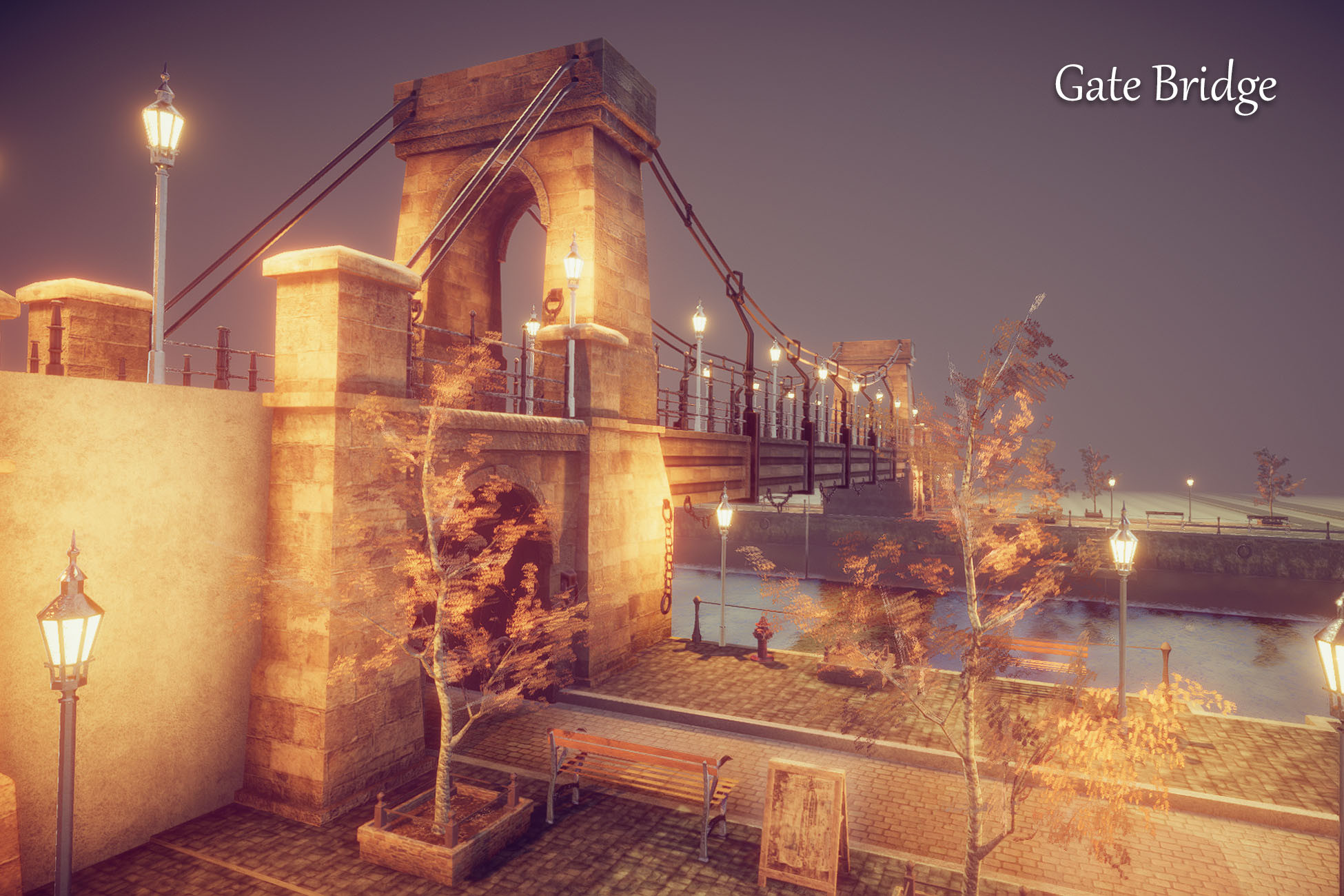 Gate Bridge | 3D Exterior | Unity Asset Store