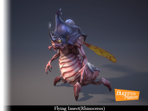 Unity Insects Flying Insect (Rhinoceros) | 3D Creatures | Unity Asset Store