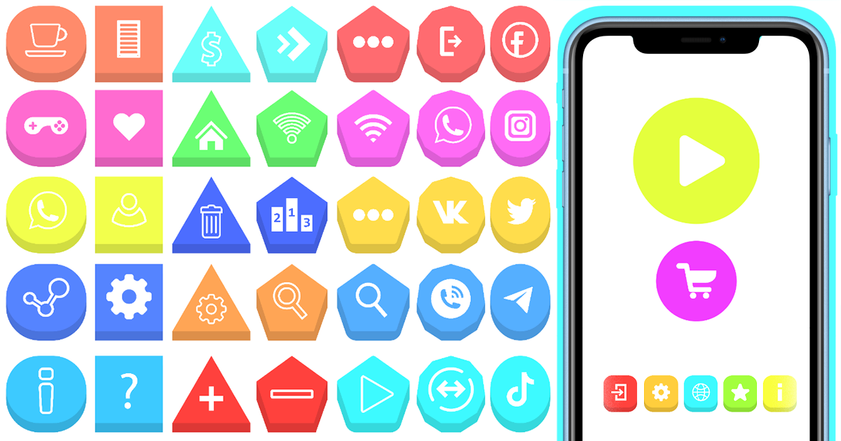 Simple Game UI Pack - Different Icons | 2D Icons | Unity Asset Store