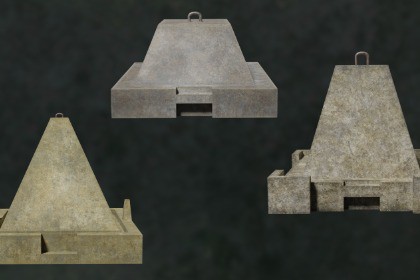 Military Anti Tank Dragon Teeth Series Metal Fortress Obstacle G7 - N1-3