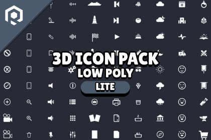 Low Poly 3D Icons - Pack Lite