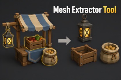 RVFX Mesh Extractor – Face Selection & Mesh Separation