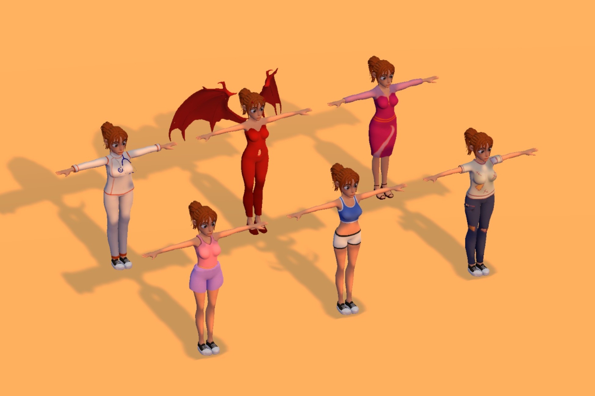 General Rigged Character 3D female character with rig | Characters | Unity Asset Store