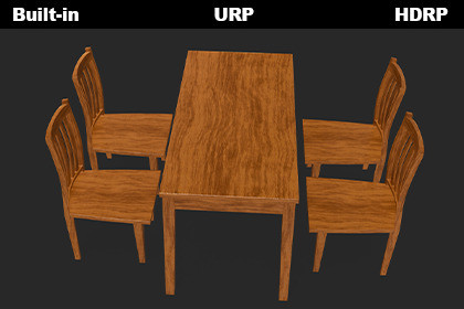 Family Dining Table and Chairs 3d