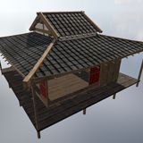 Wooden Asian Building