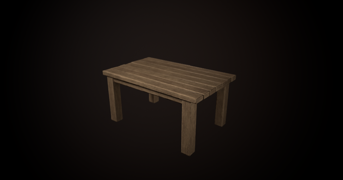 Table Base Unity Old Table | 3D Furniture | Unity Asset Store