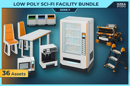 LOW POLY SCI-FI SERIES F – COMPLETE BUNDLE