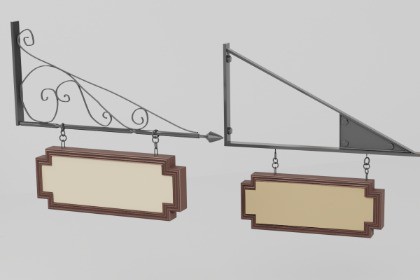 Stylized Medieval Signage & Notice Boards (10 Props) – Fantasy Town Pack