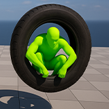 Parkour Tire Leap Animation