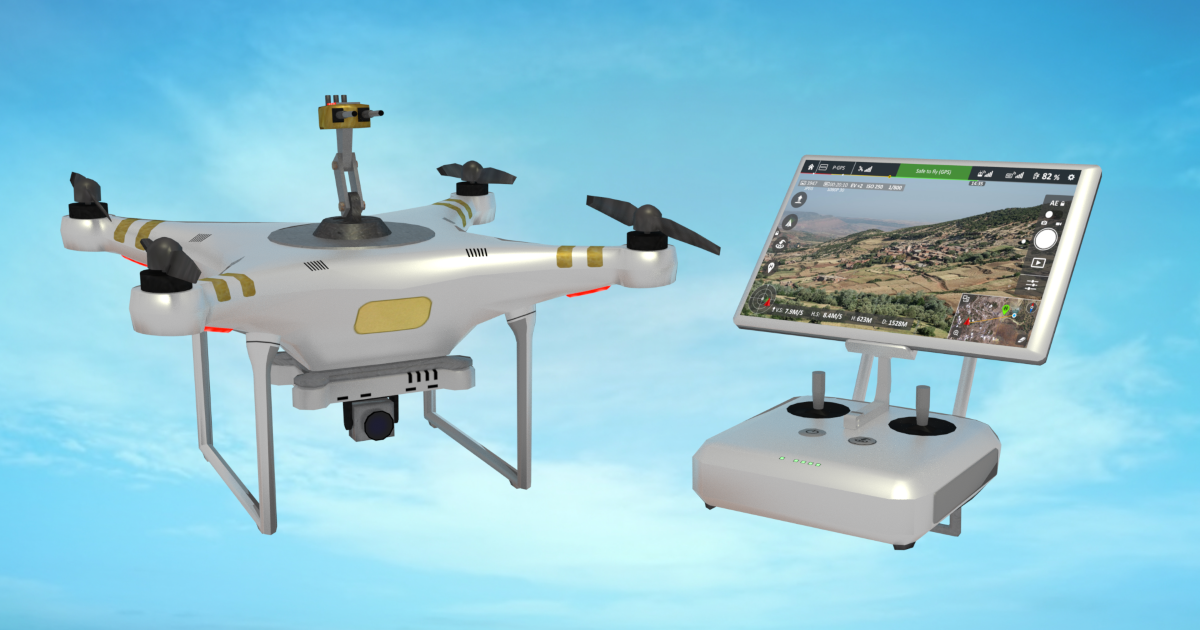 Unity Uav Drone with Turret and Controller | 3D | Unity Asset Store