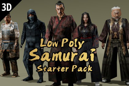 Low Poly Samurai Starter Pack