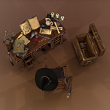 Medieval table 3d model