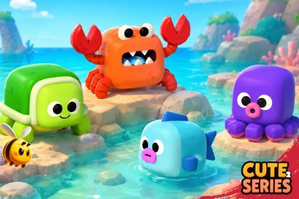 Cube Animals Pack 02 Cute Series