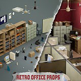 Retro Office Props - 90s Cubicle, Desk, Filing & Classic Workplace Assets