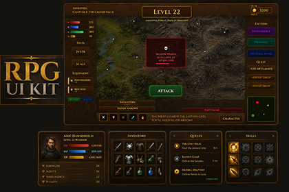 RPG UI KIT-Dark Realm Edition