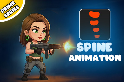 Rina 2D Animated Spine Character(Prime Series)