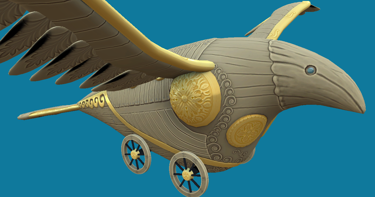 Steampunk Bird Plane Hand-Painted | 3D 항공 | Unity Asset Store