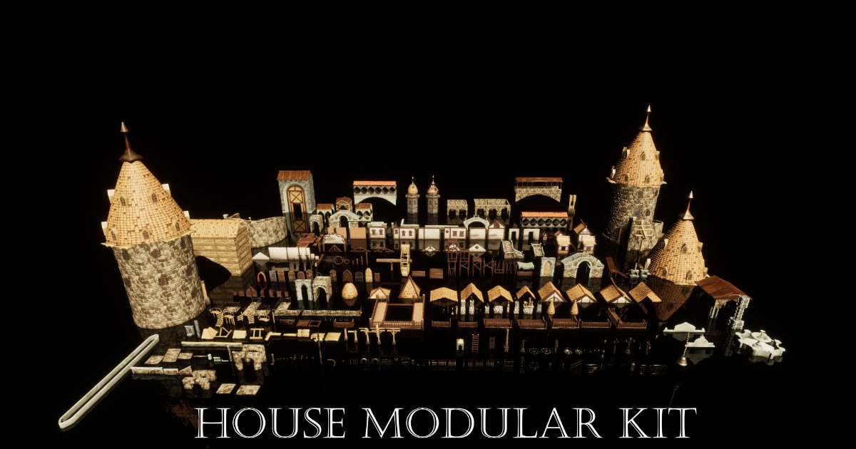 Stylize Fantasy Modular House & Castle - Erbeilo 3D | 3D Fantasy ...