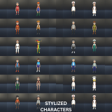 3D STYLIZED CHARACTERS (44 CHARACTERS)